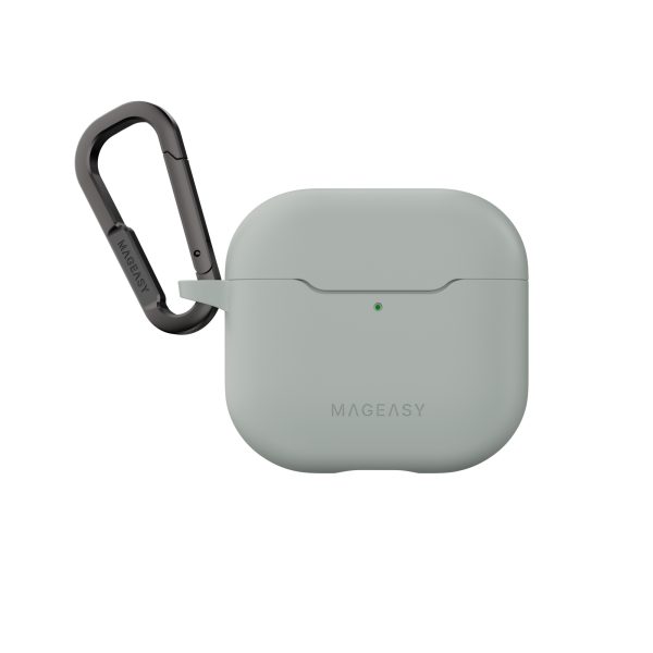 MAGEASY SKIN AIRPODS CASE FOR AIRPODS 4-MIRAGE GRAY