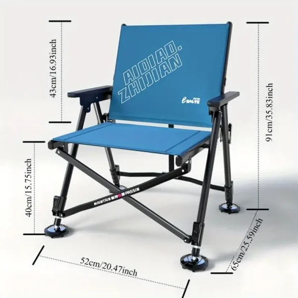 1set Outdoor  Reclining Multi-Functional Fishing Chair, Foldable