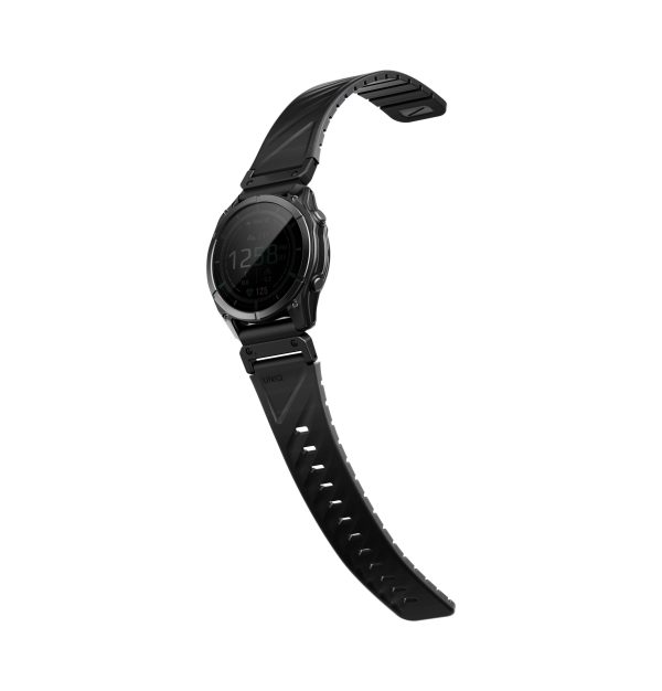 UNIQ Fluo magnetic strap for Garmin smartwatches 22mm, midnight black