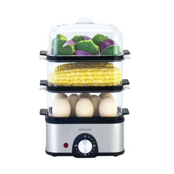 Green Lion GL-EC31 3-Tier Egg Cooker & Vegetable Steamer 500W