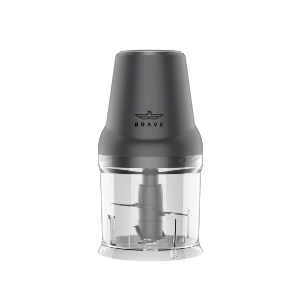 Mini Electric Food Chopper 500ml | Vegetable Cutter, Meat Grinder & Egg Beater - Grey