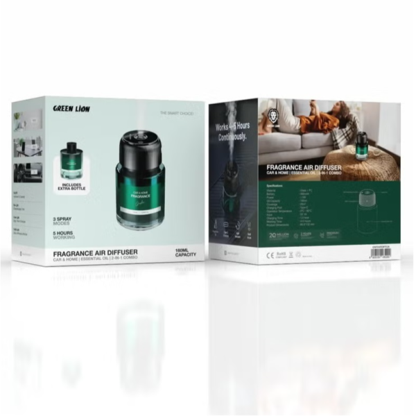 Green Lion Fragrance Air Diffuser 160ml 2in1 Combo